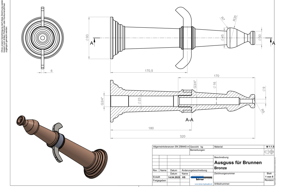 Brunnen Ausguss | Birrer Hydraulik
